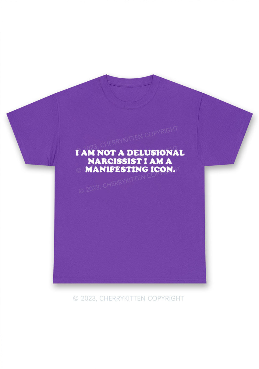 I Am Not A Delusional Narcissist Y2K Chunky Shirt Cherrykitten