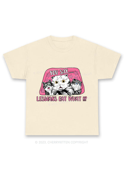 You Say Lesbians Eat What Y2K Chunky Shirt Cherrykitten