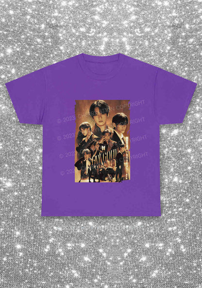 Bangtan Stay Gold Y2K Chunky Shirt Cherrykitten