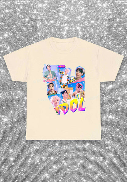 Bangtan Idol Kpop Y2K Chunky Shirt Cherrykitten