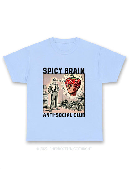 Spicy Brain Anti-Social Club Y2K Chunky Shirt Cherrykitten