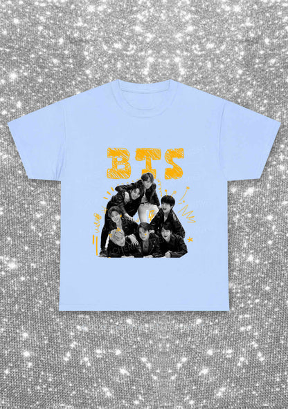 Graffiti Bangtan Kpop Y2K Chunky Shirt Cherrykitten