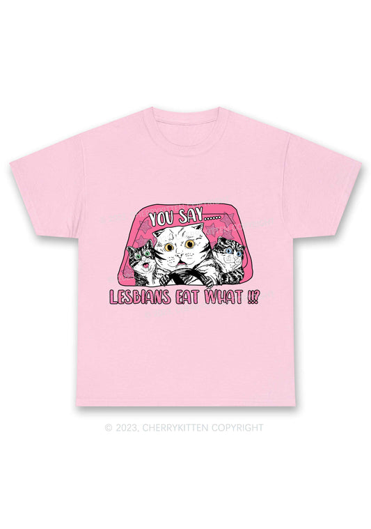 You Say Lesbians Eat What Y2K Chunky Shirt Cherrykitten