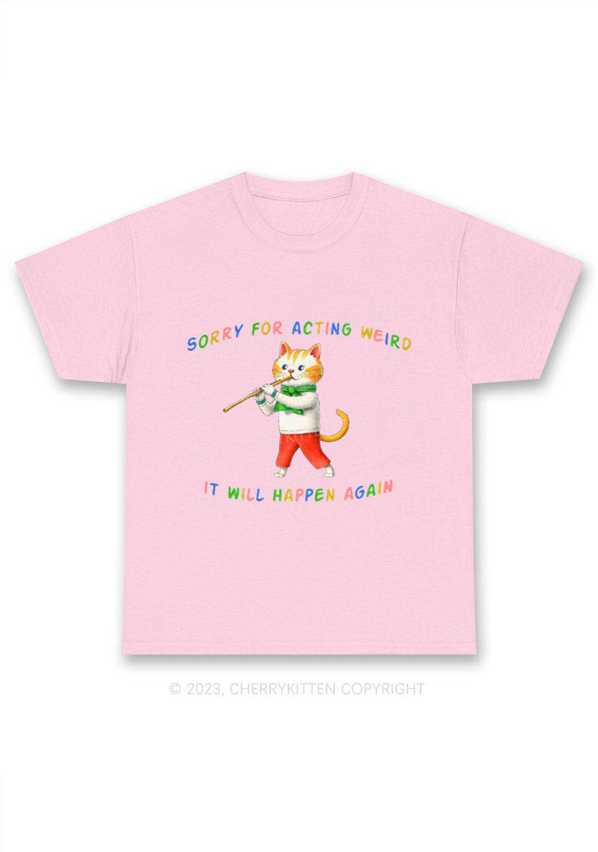 Sorry For Acting Weird Y2K Chunky Shirt Cherrykitten