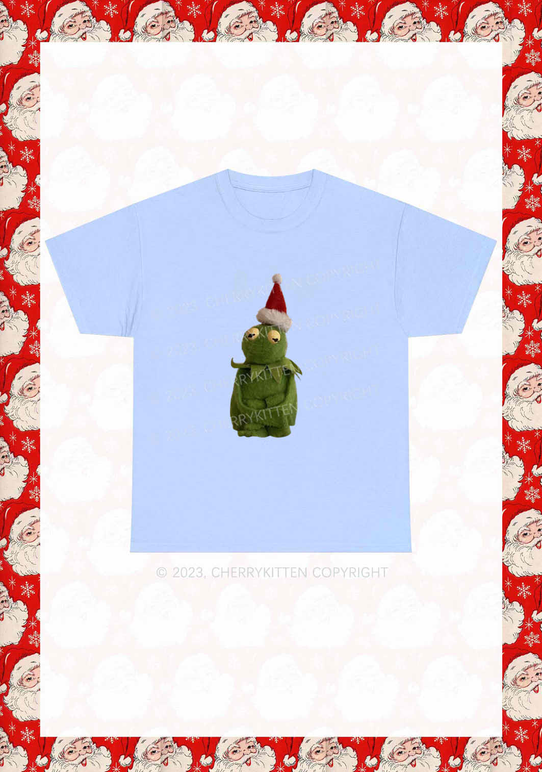 Christmas Plush Frog Y2K Chunky Shirt Cherrykitten