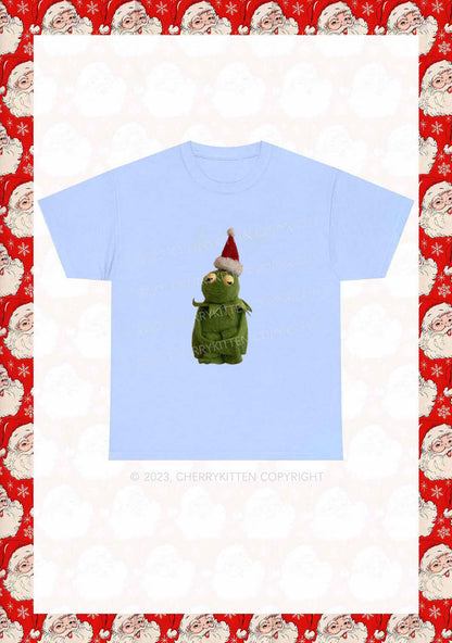 Christmas Plush Frog Y2K Chunky Shirt Cherrykitten