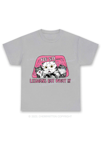 You Say Lesbians Eat What Y2K Chunky Shirt Cherrykitten