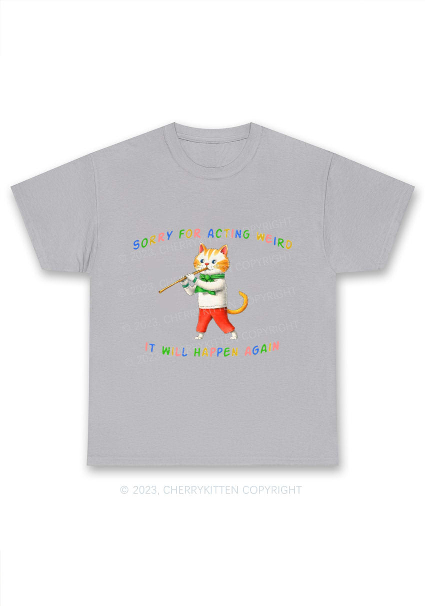 Sorry For Acting Weird Y2K Chunky Shirt Cherrykitten