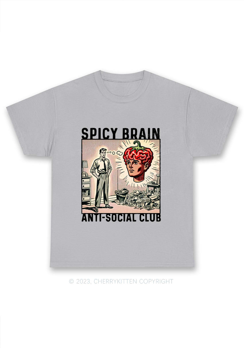 Spicy Brain Anti-Social Club Y2K Chunky Shirt Cherrykitten