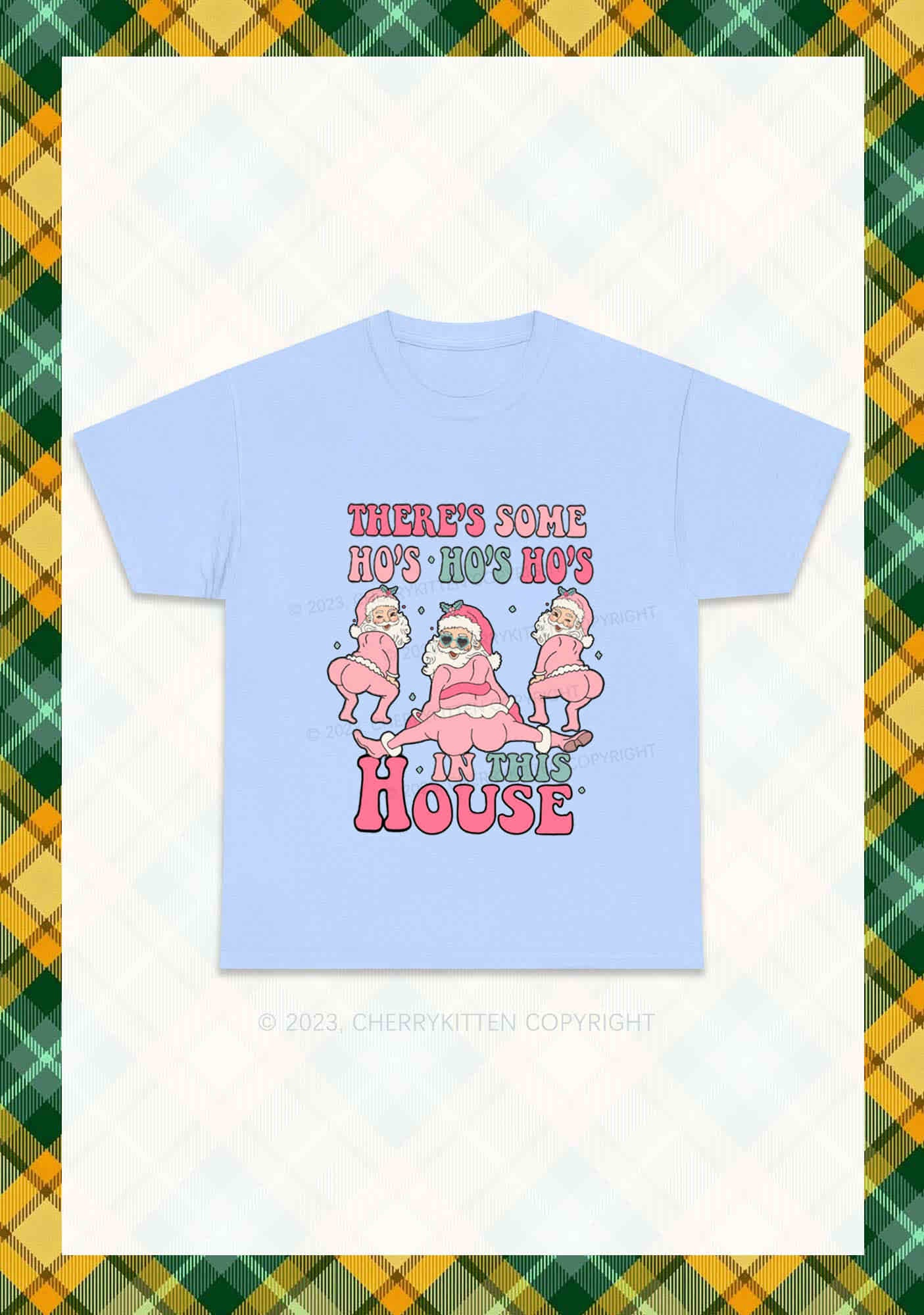 Pink Santas Christmas Y2K Chunky Shirt Cherrykitten