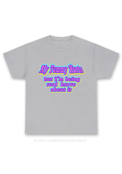 My Tummy Hurts Y2K Chunky Shirt Cherrykitten