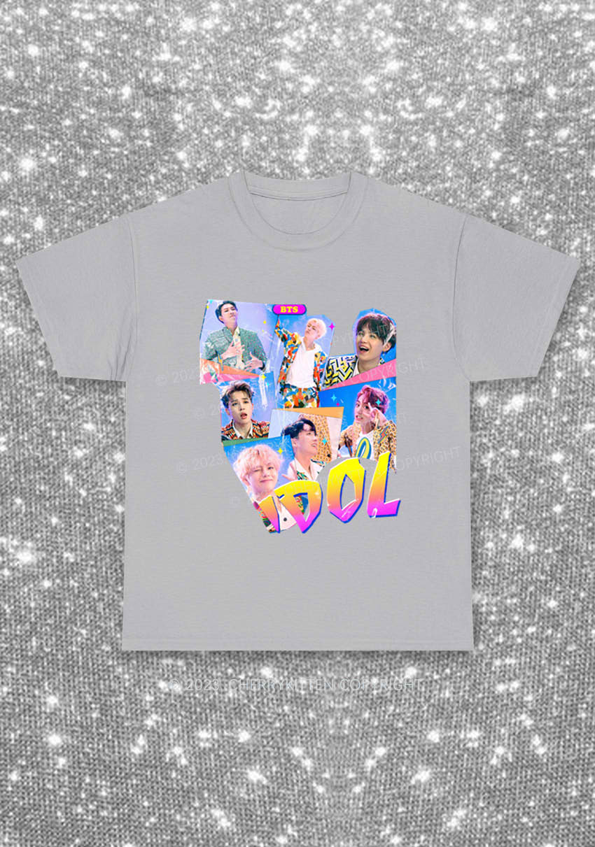 Bangtan Idol Kpop Y2K Chunky Shirt Cherrykitten