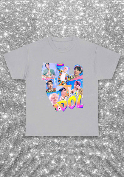 Bangtan Idol Kpop Y2K Chunky Shirt Cherrykitten