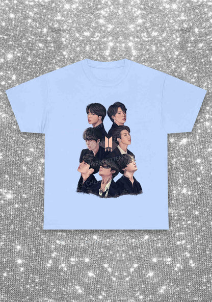 Bangtan Photos Kpop Y2K Chunky Shirt Cherrykitten