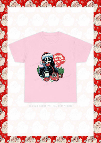 Calling Santa Where You At Christmas Y2K Chunky Shirt Cherrykitten