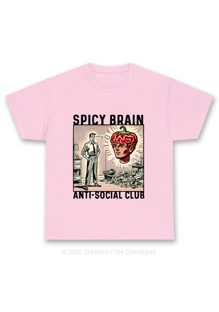 Spicy Brain Anti-Social Club Y2K Chunky Shirt Cherrykitten
