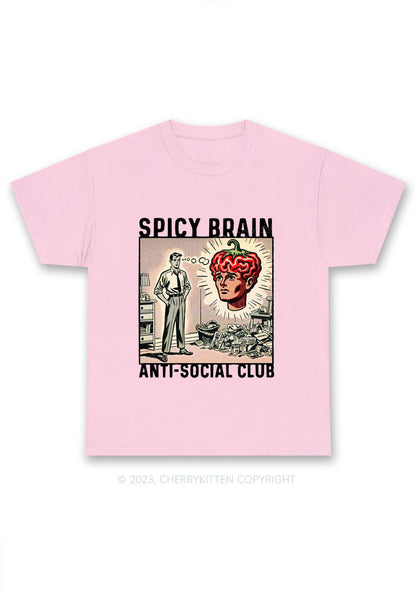 Spicy Brain Anti-Social Club Y2K Chunky Shirt Cherrykitten