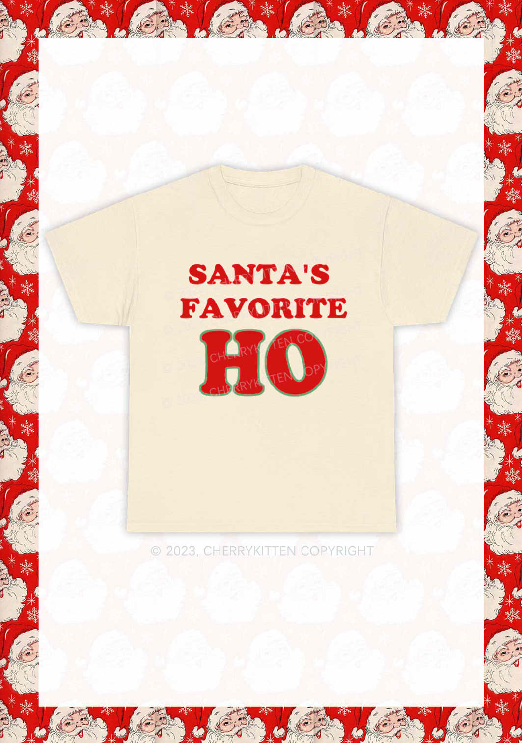 Santa's Favorite Christmas Y2K Chunky Shirt Cherrykitten