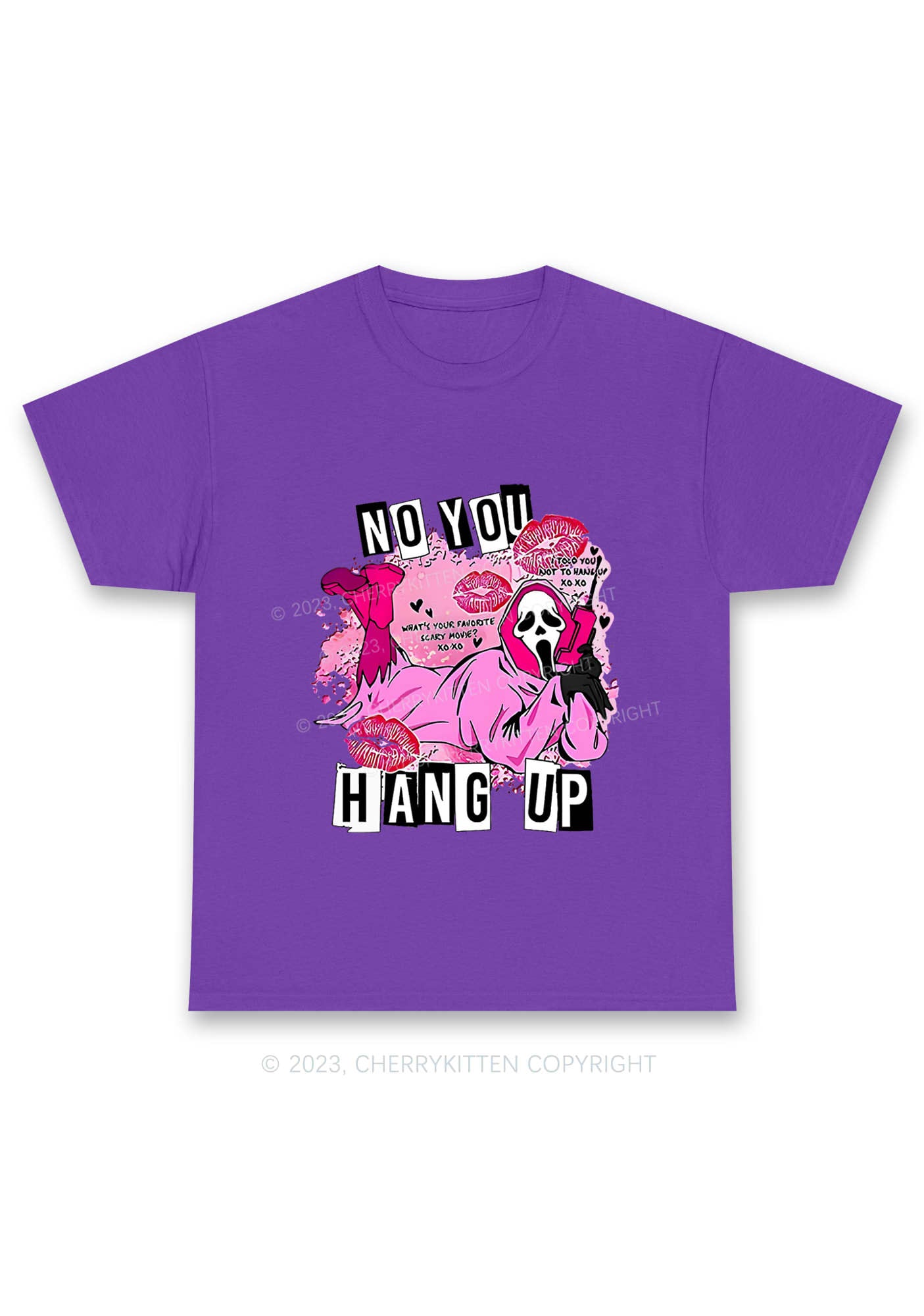 Pink Ghost Lying Halloween Y2K Chunky Shirt Cherrykitten