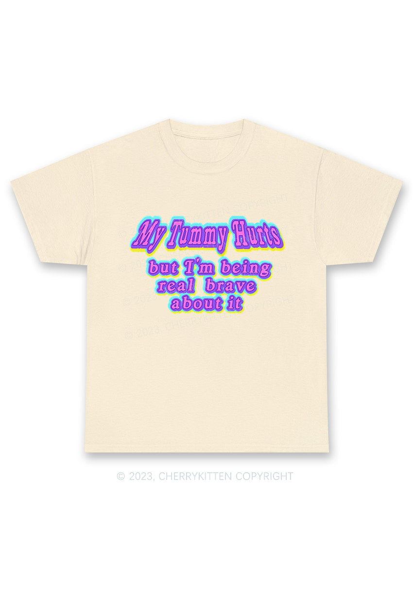 My Tummy Hurts Y2K Chunky Shirt Cherrykitten
