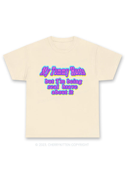 My Tummy Hurts Y2K Chunky Shirt Cherrykitten