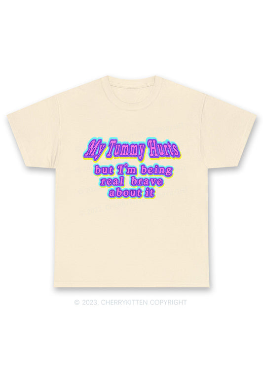 My Tummy Hurts Y2K Chunky Shirt Cherrykitten