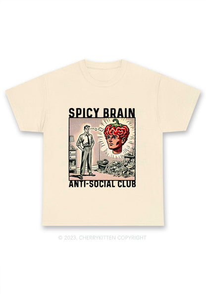 Spicy Brain Anti-Social Club Y2K Chunky Shirt Cherrykitten