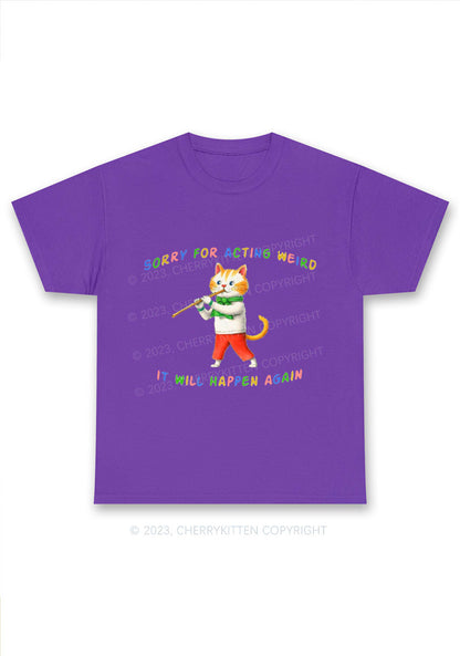 Sorry For Acting Weird Y2K Chunky Shirt Cherrykitten