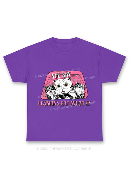 You Say Lesbians Eat What Y2K Chunky Shirt Cherrykitten