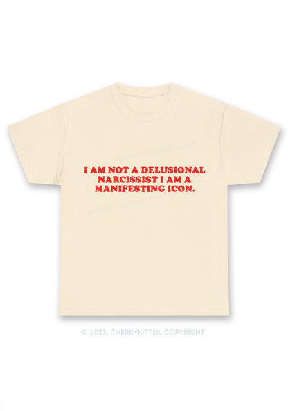 I Am Not A Delusional Narcissist Y2K Chunky Shirt Cherrykitten