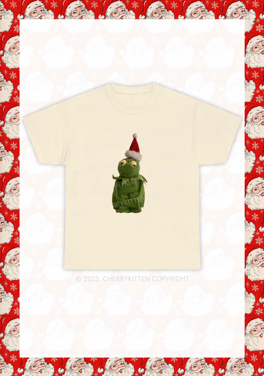 Christmas Plush Frog Y2K Chunky Shirt Cherrykitten