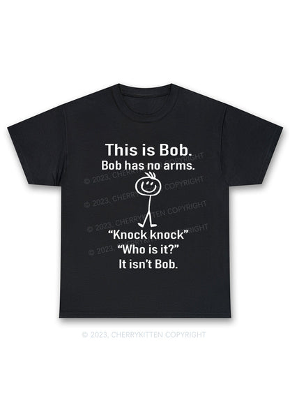 This Is Bob Bob Has No Arms Y2K Chunky Shirt Cherrykitten