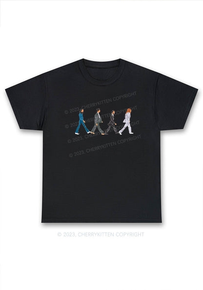 Walking Men Y2K Chunky Shirt Cherrykitten