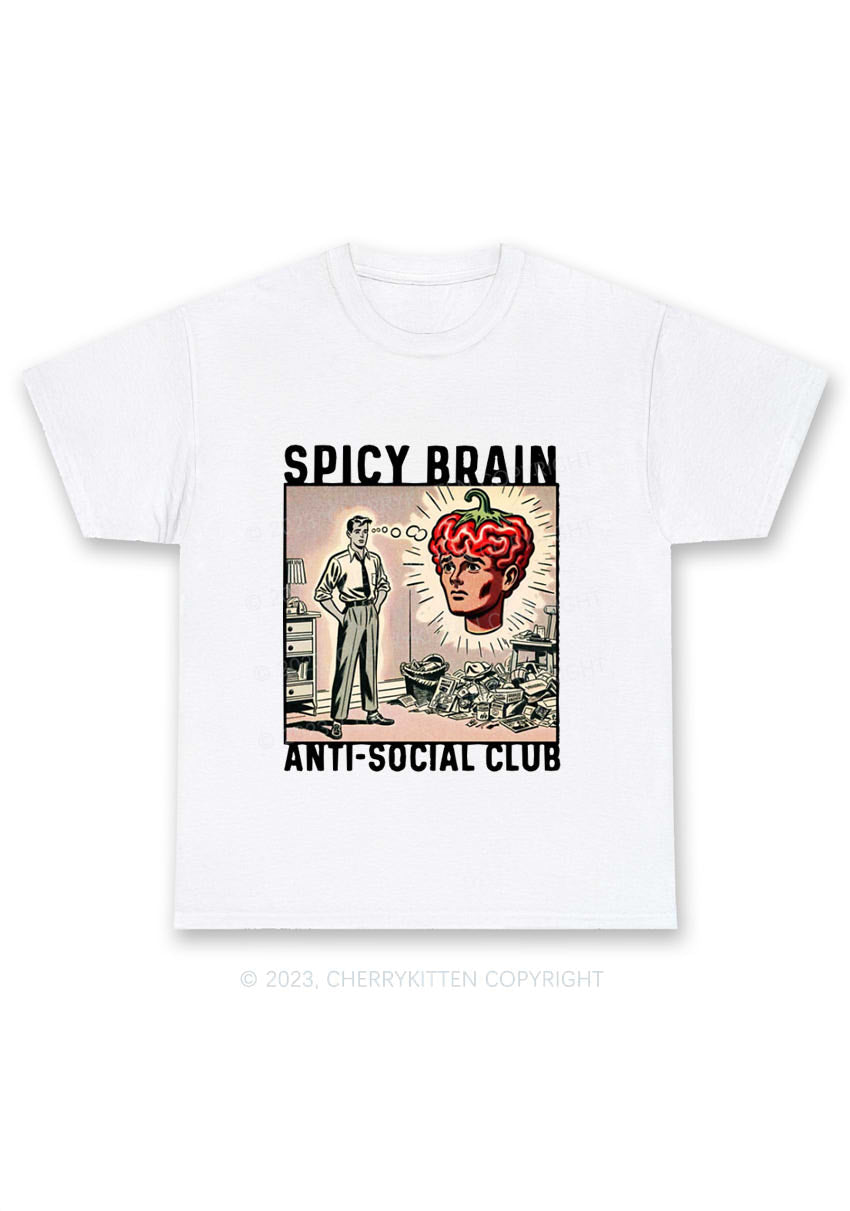 Spicy Brain Anti-Social Club Y2K Chunky Shirt Cherrykitten