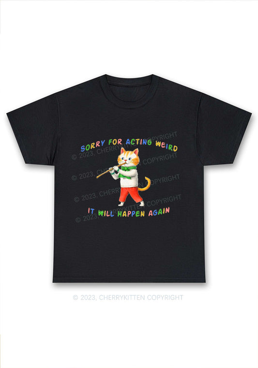 Sorry For Acting Weird Y2K Chunky Shirt Cherrykitten