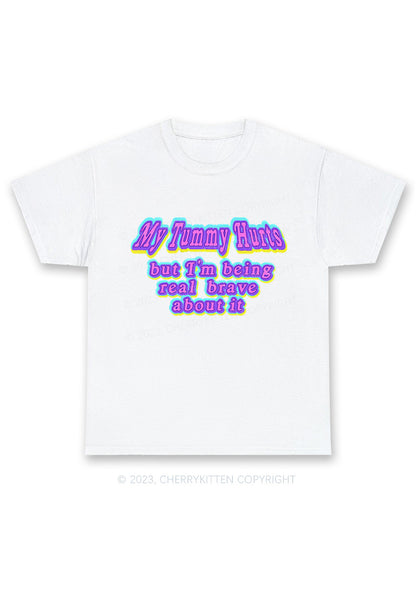 My Tummy Hurts Y2K Chunky Shirt Cherrykitten