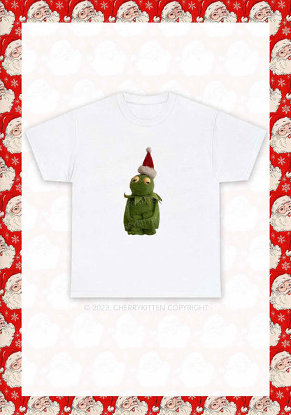 Christmas Plush Frog Y2K Chunky Shirt Cherrykitten