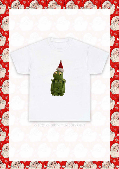 Christmas Plush Frog Y2K Chunky Shirt Cherrykitten