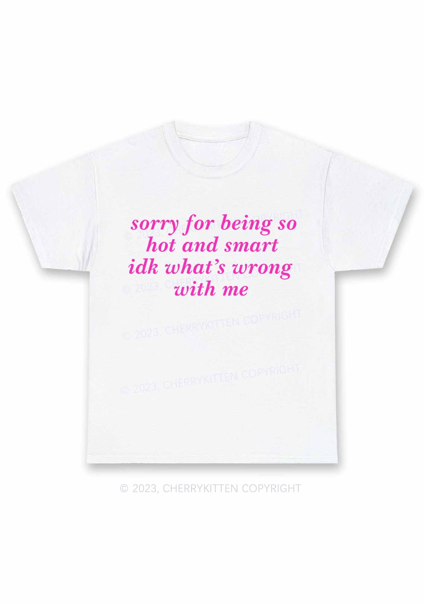 Sorry For Being So Smart Y2K Chunky Shirt Cherrykitten