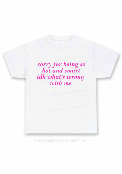 Sorry For Being So Smart Y2K Chunky Shirt Cherrykitten