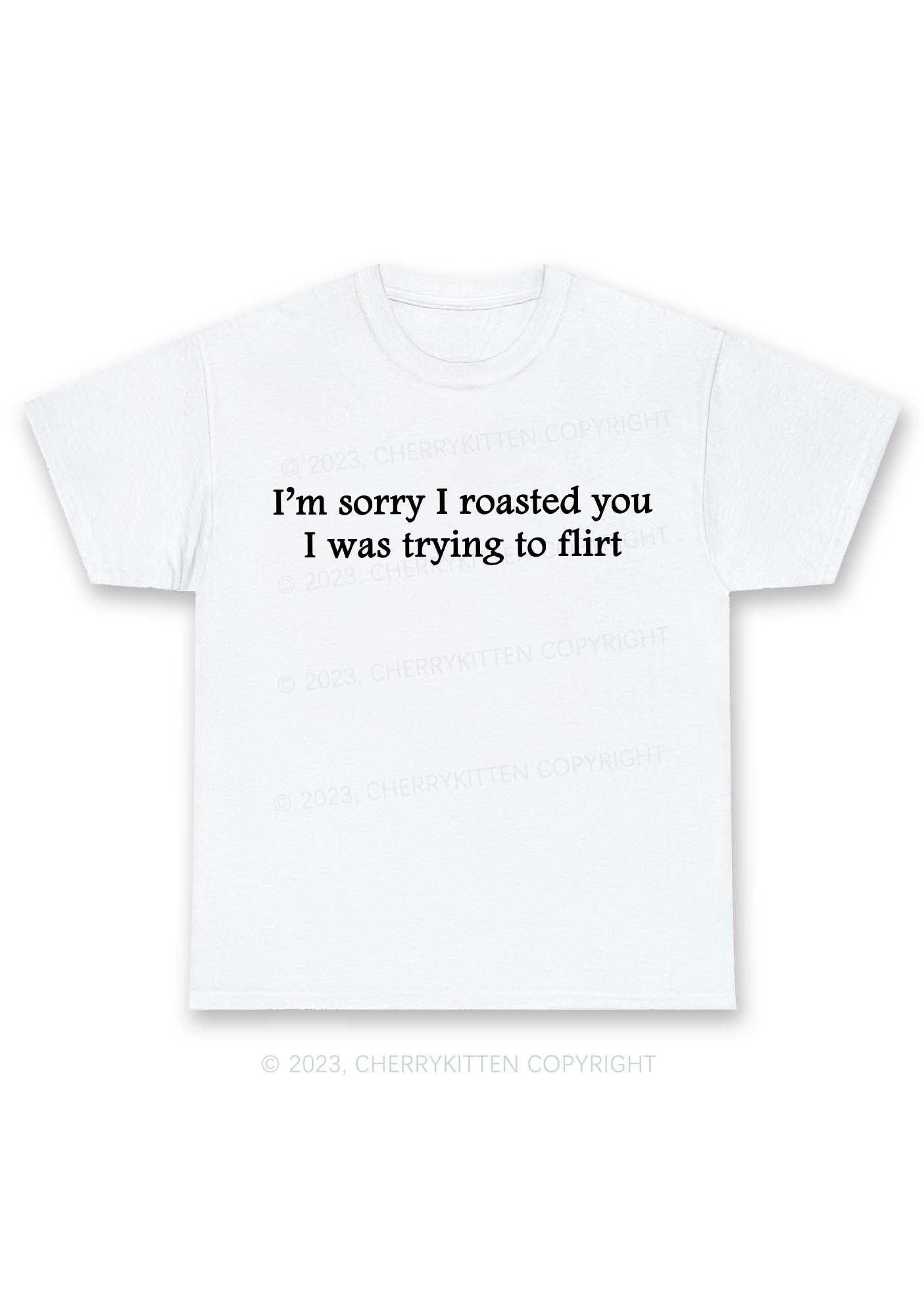 I Was Trying To Flirt Y2K Chunky Shirt Cherrykitten