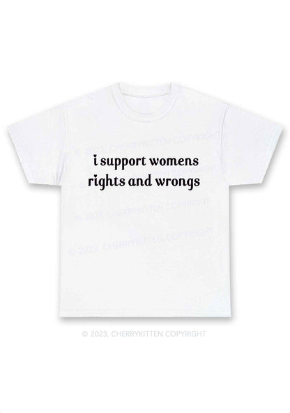 I Support Women Y2K Chunky Shirt Cherrykitten