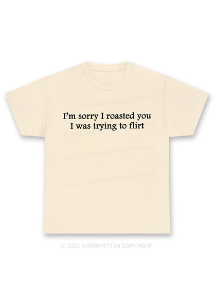 I Was Trying To Flirt Y2K Chunky Shirt Cherrykitten