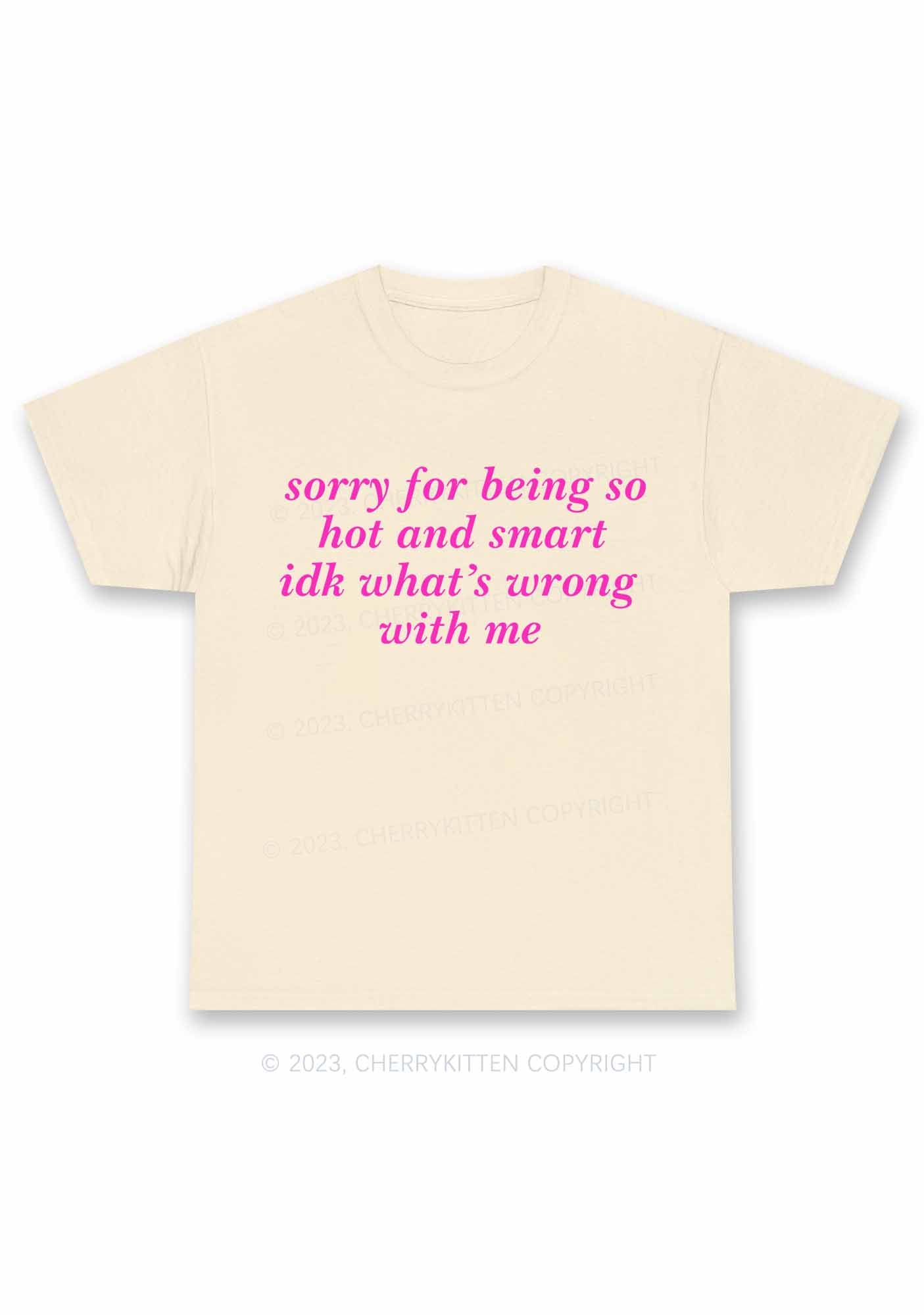 Sorry For Being So Smart Y2K Chunky Shirt Cherrykitten