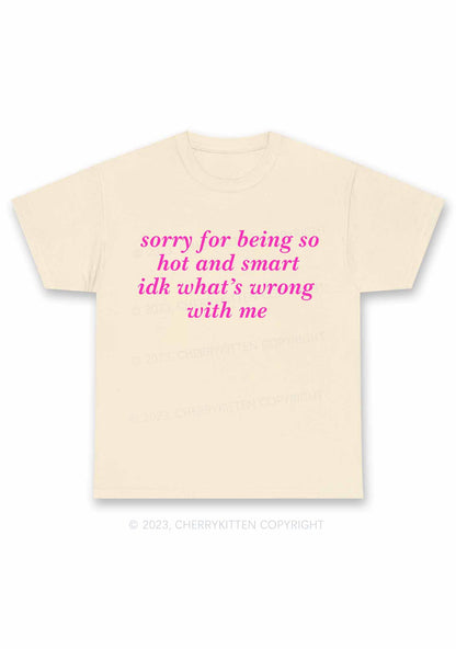 Sorry For Being So Smart Y2K Chunky Shirt Cherrykitten