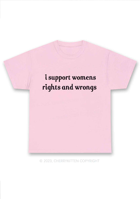 I Support Women Y2K Chunky Shirt Cherrykitten