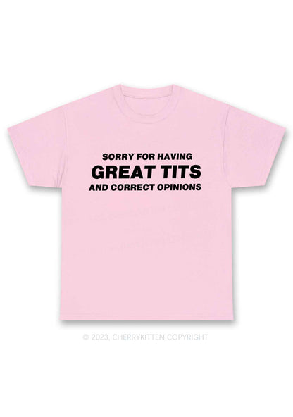 Sorry For Having Correct Opinions Y2K Chunky Shirt Cherrykitten