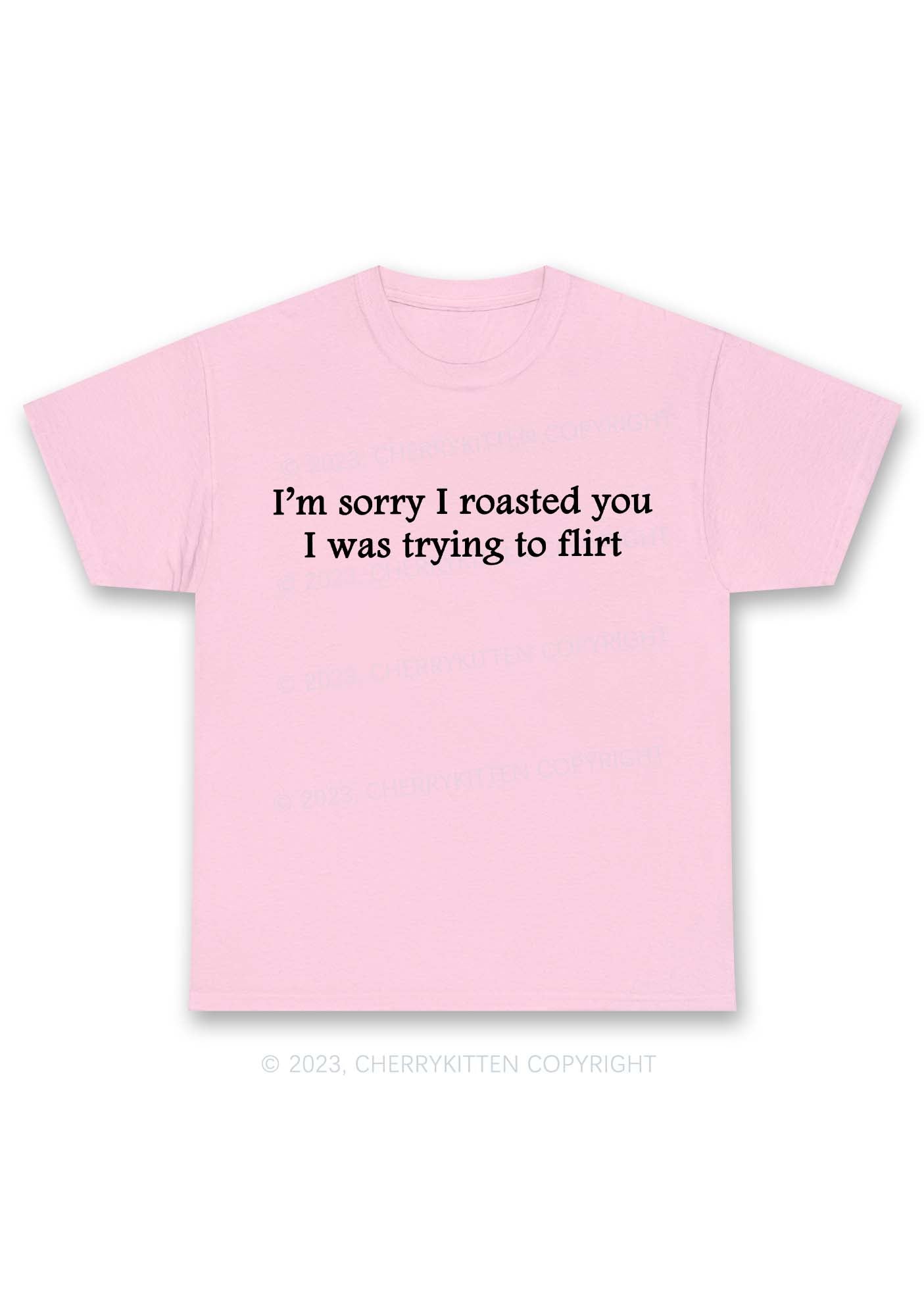 I Was Trying To Flirt Y2K Chunky Shirt Cherrykitten