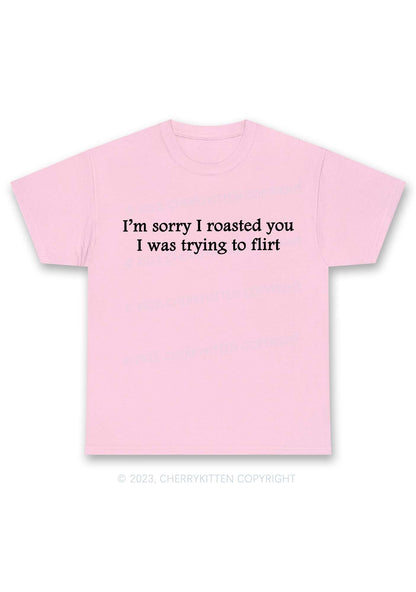 I Was Trying To Flirt Y2K Chunky Shirt Cherrykitten