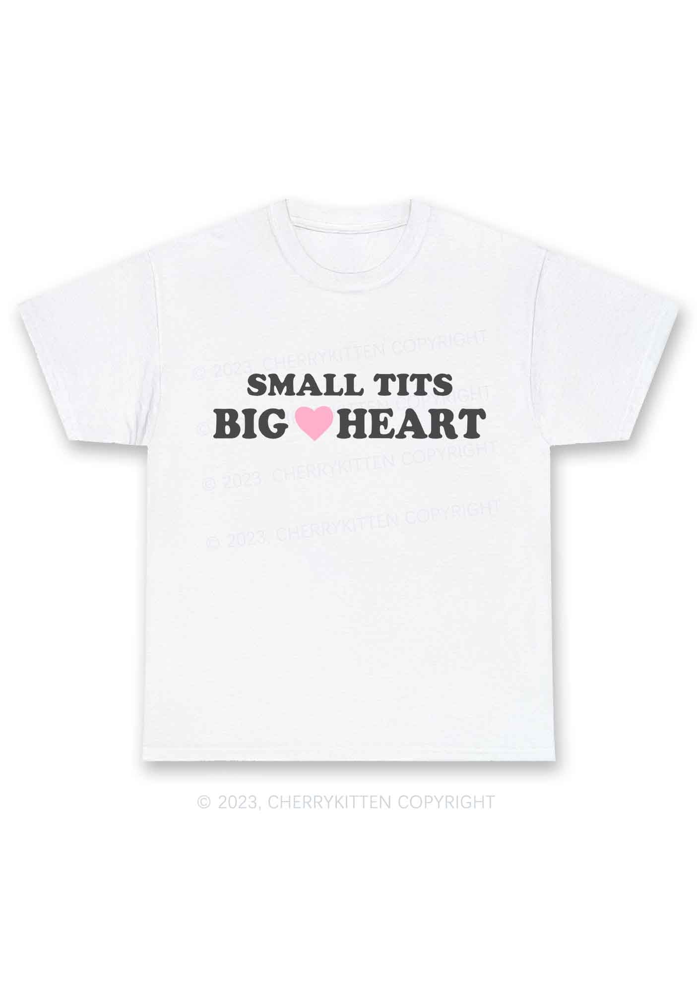 Small But Big Heart Y2K Chunky Shirt Cherrykitten